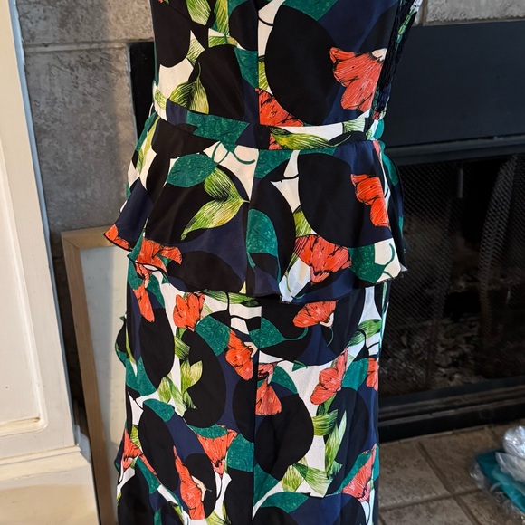 Jcrew silk floral multi Sosi dress like new - Picture 11 of 12